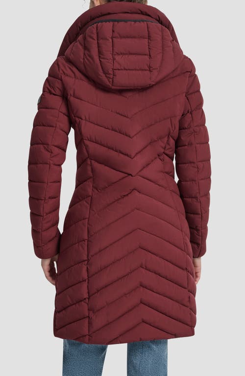 Dkny Stretch Packable Coat In Gray