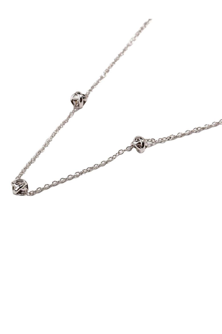 Gold Love Knot Necklace, Alternate, color, Silver