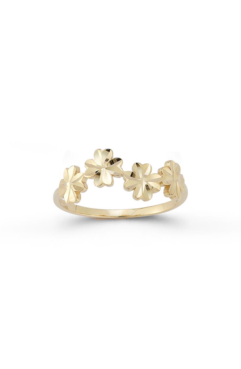 Ember Fine Jewelry 14K Gold Flower Ring, Main, color, Gold