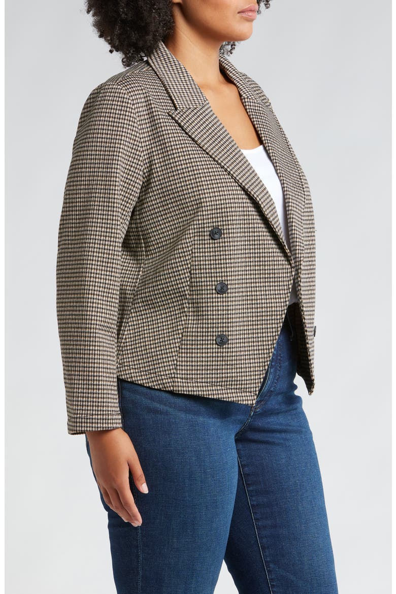 Open Front Blazer, Alternate, color, BLK/TAN CHECK