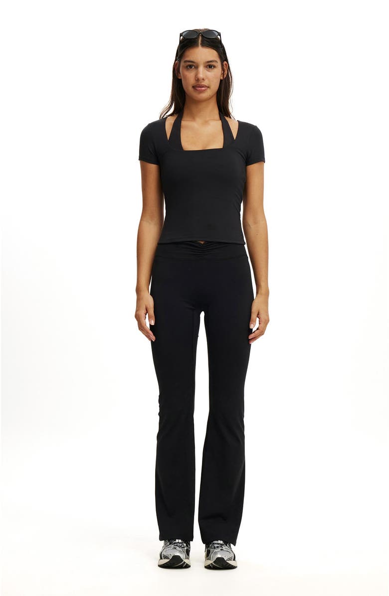 COTTON ON BODY Women's Active Ultra Soft Square Neck Fitted Tshirt, Alternate, color, Black