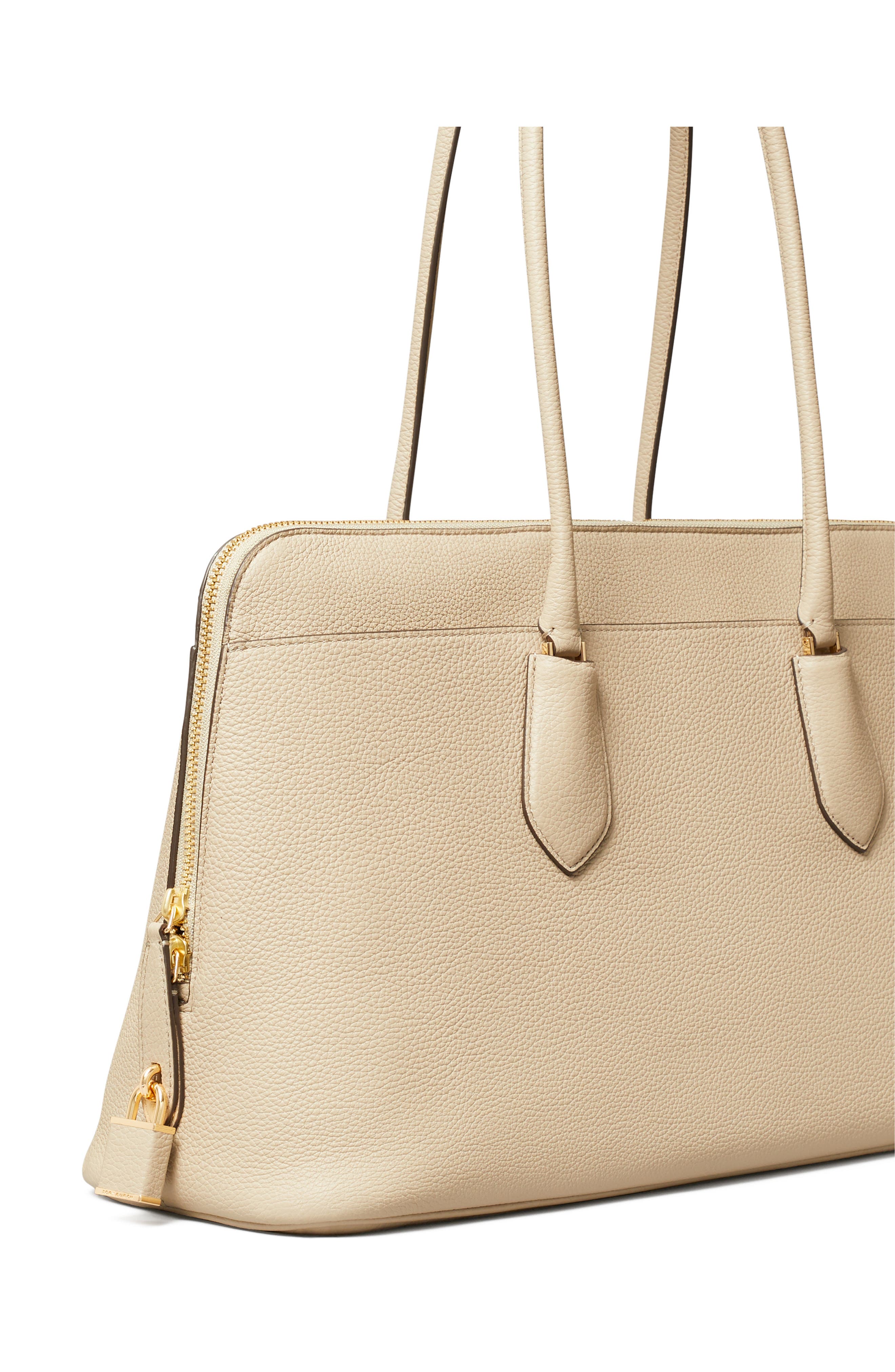 Lock Leather Satchel, Alternate, color, LIGHT STONE