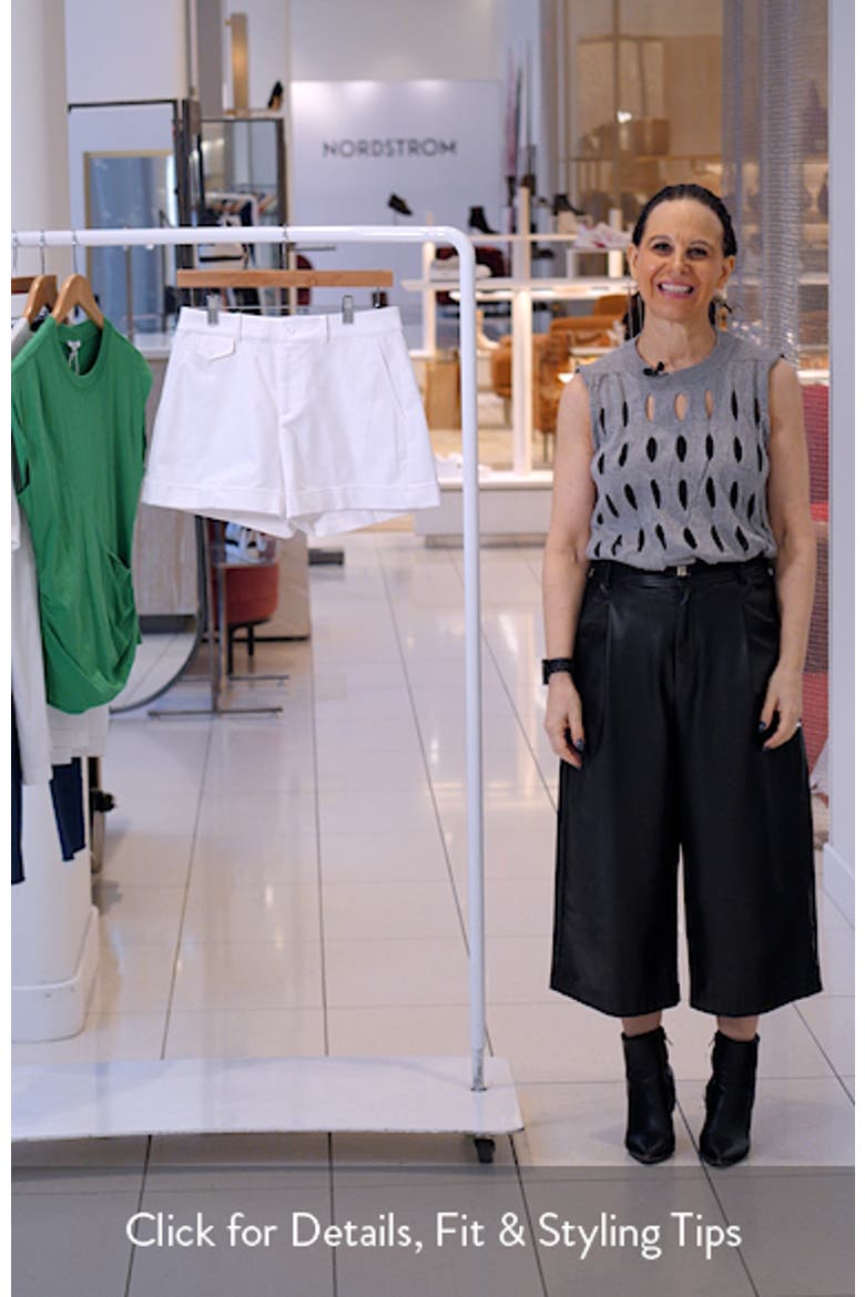 High Rise Stretch Cotton Shorts video