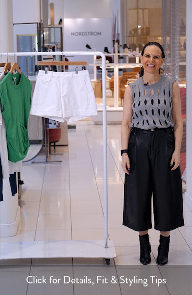 High Rise Stretch Cotton Shorts, sales video thumbnail