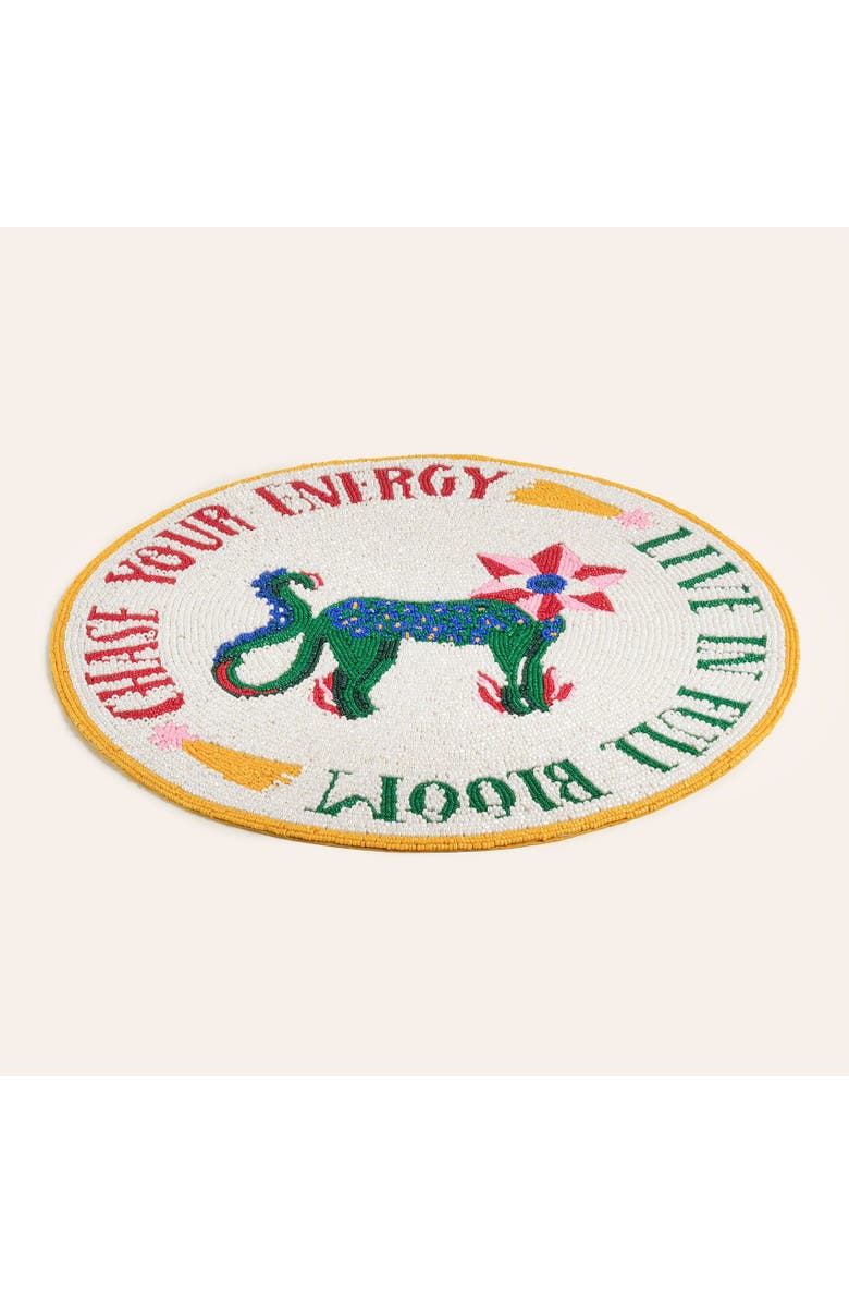 Zsa Zsa Zsu Dadri Beadded Placemat Energy 14 In, Alternate, color, White