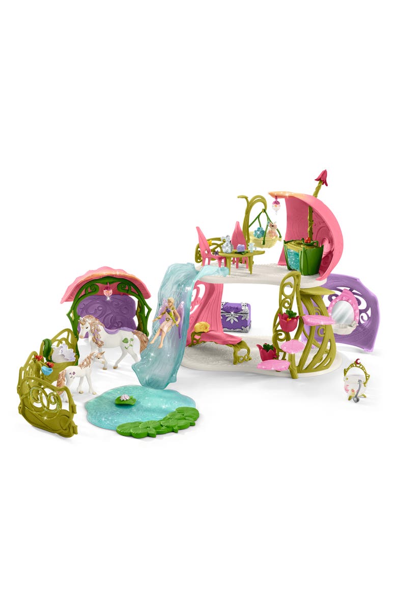 Schleich Glitter Flower House 54-Piece Playset, Main, color,