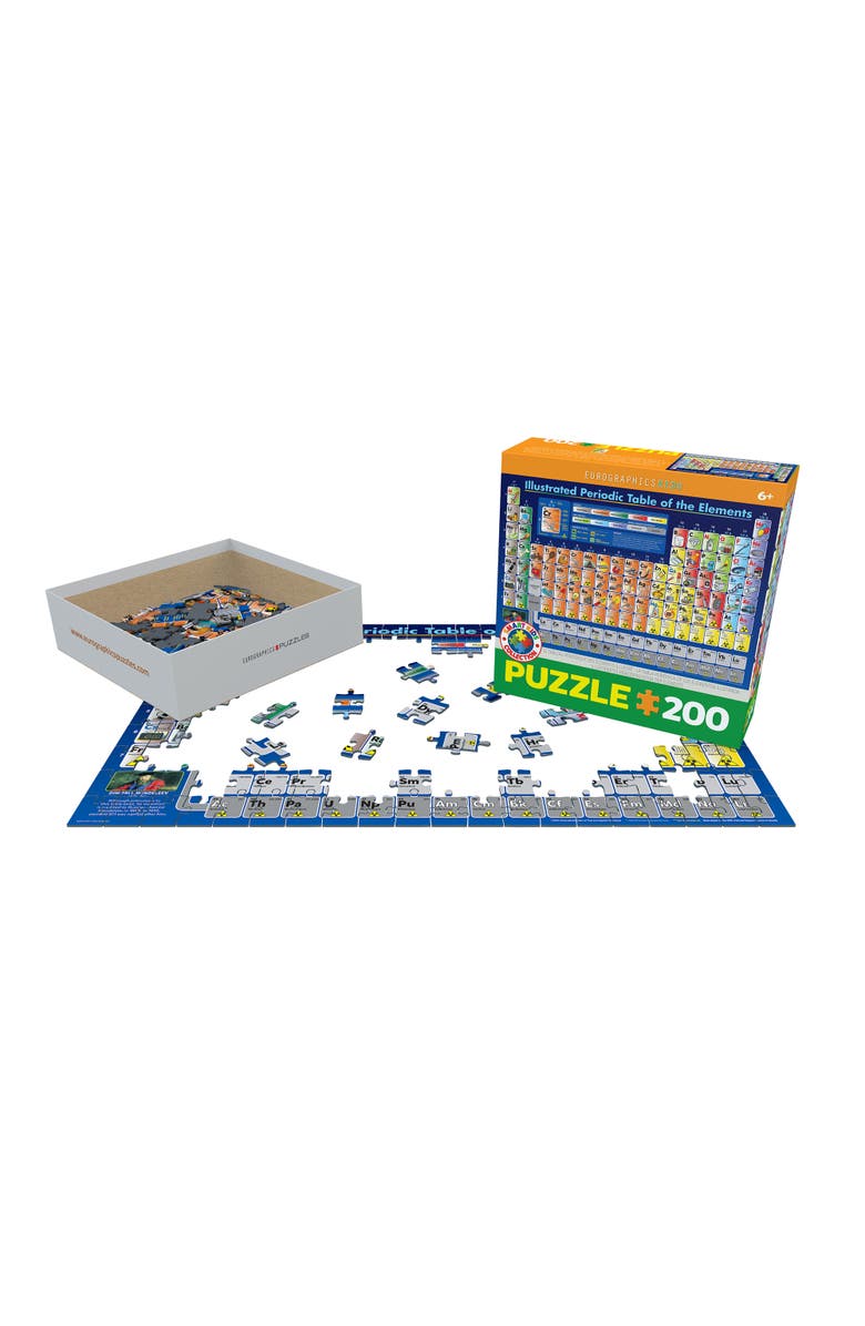 Eurographics Periodic Table Illustrated Puzzle, 200 Pieces, Alternate, color, Multicolored