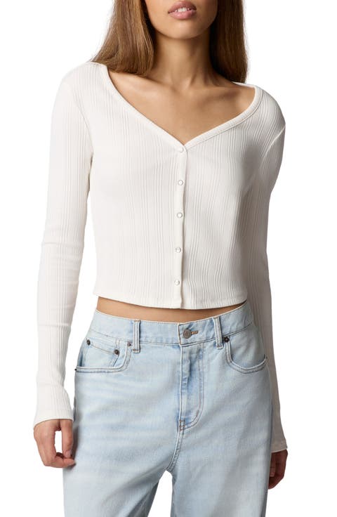 Ribbed Henley Cardigan