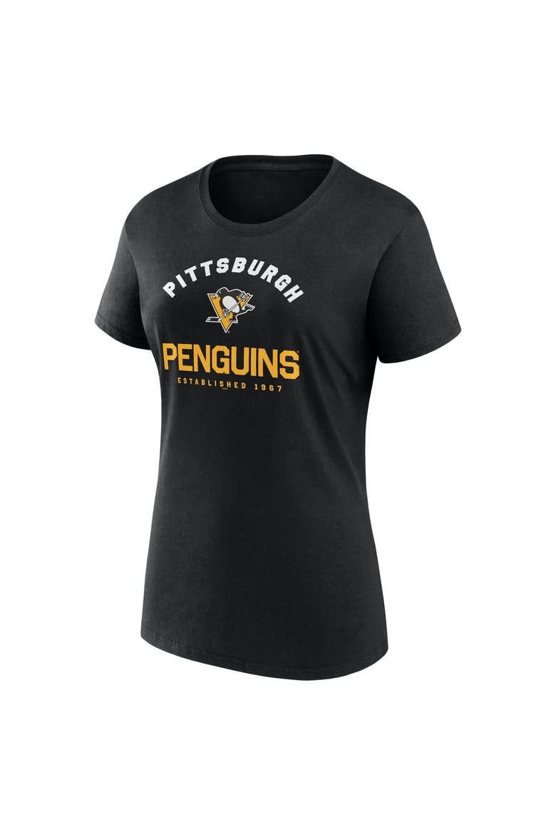 Women's Logo Athletic Black Pittsburgh Penguins Unrivaled T-Shirt, Alternate, color, Black