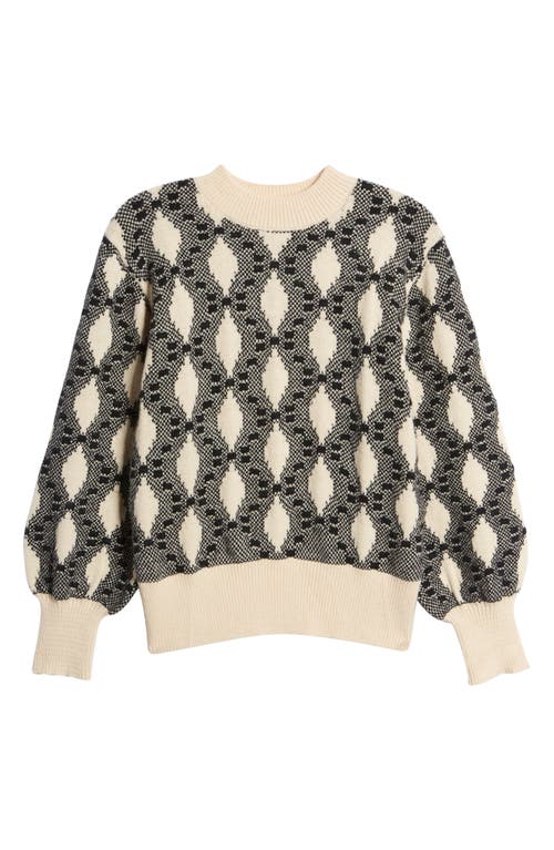 BOBEAU BOBEAU GEO PRINT SWEATER