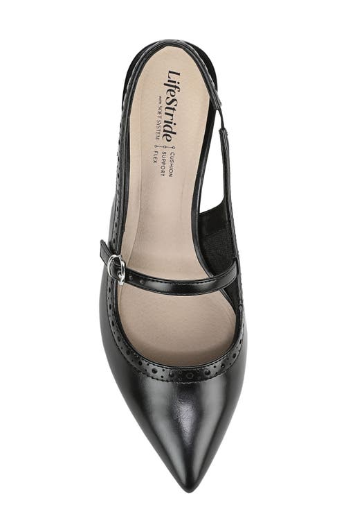 LIFESTRIDE LIFESTRIDE MARILYN SLINGBACK POINTED TOE KITTEN HEEL PUMP 