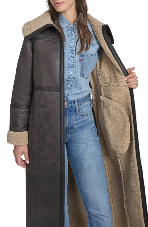 Levi's Faux Shearling Coat In Brown