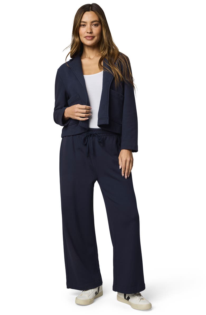Splendid Matilda Wide Leg Terry Pants, Alternate, color, Navy Blue
