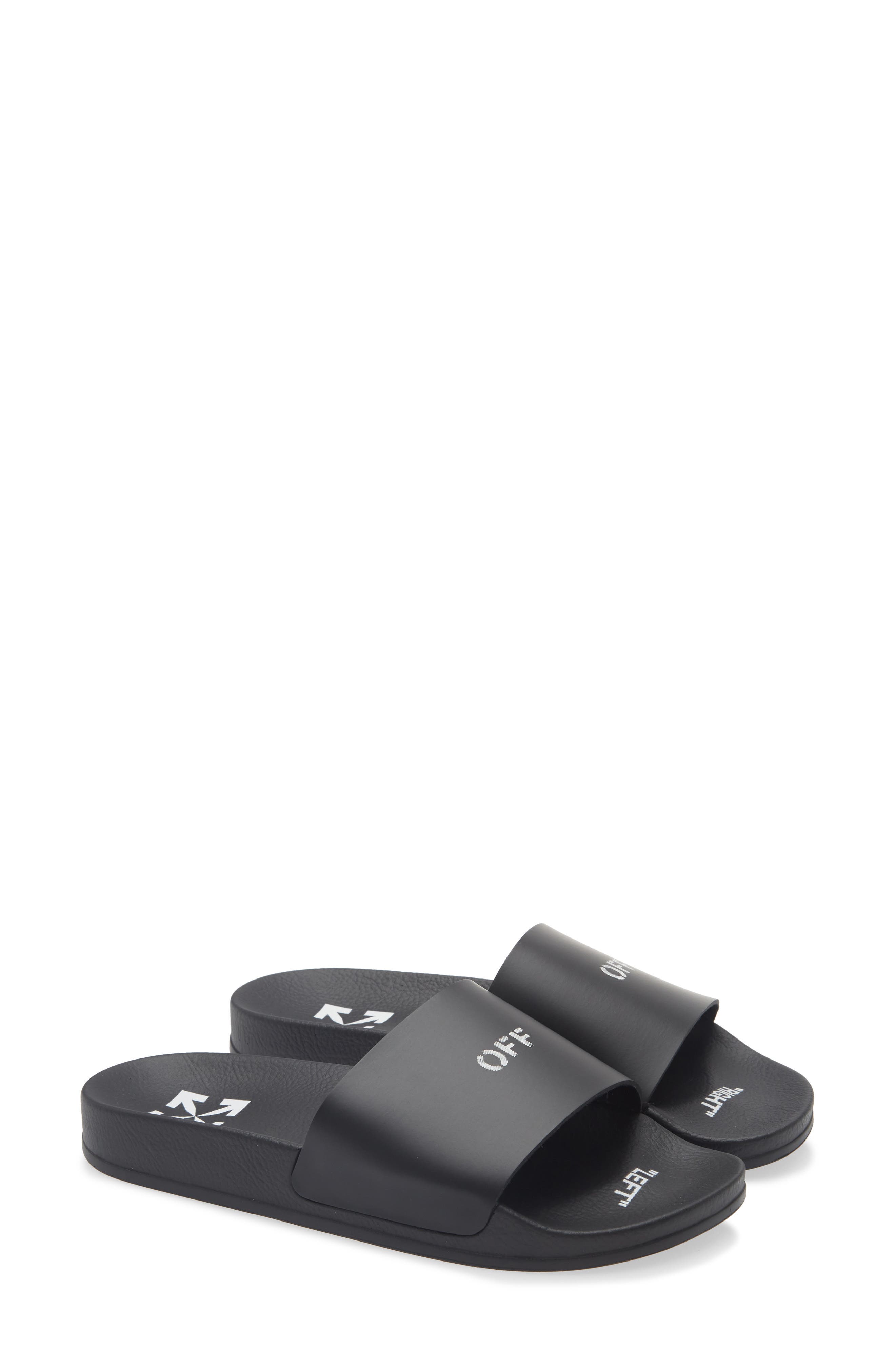 Off-White Pool Slide Sandal, Main, color, Black No Color