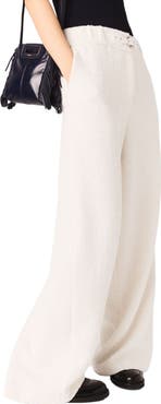 maje Wide-leg tweed trousers