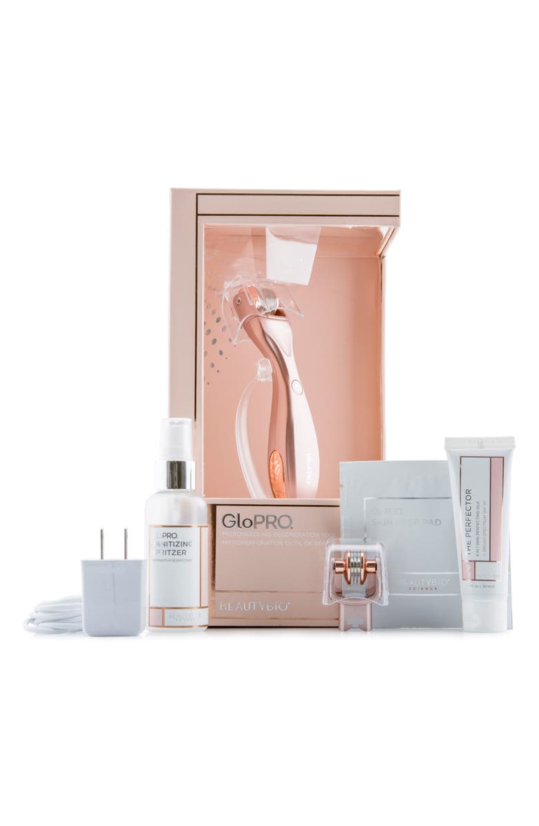 BeautyBio GloPRO<sup>®</sup> Rose Gold Microneedling Regeneration Tool & Eye MicroTip<sup>™</sup> Set, Main, color, 
