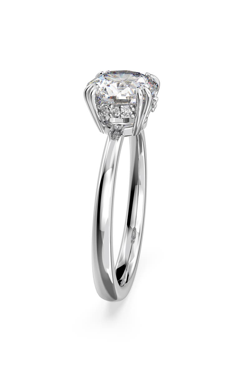 Swarovski Stilla Cocktail Ring, Alternate, color, White/ Silver