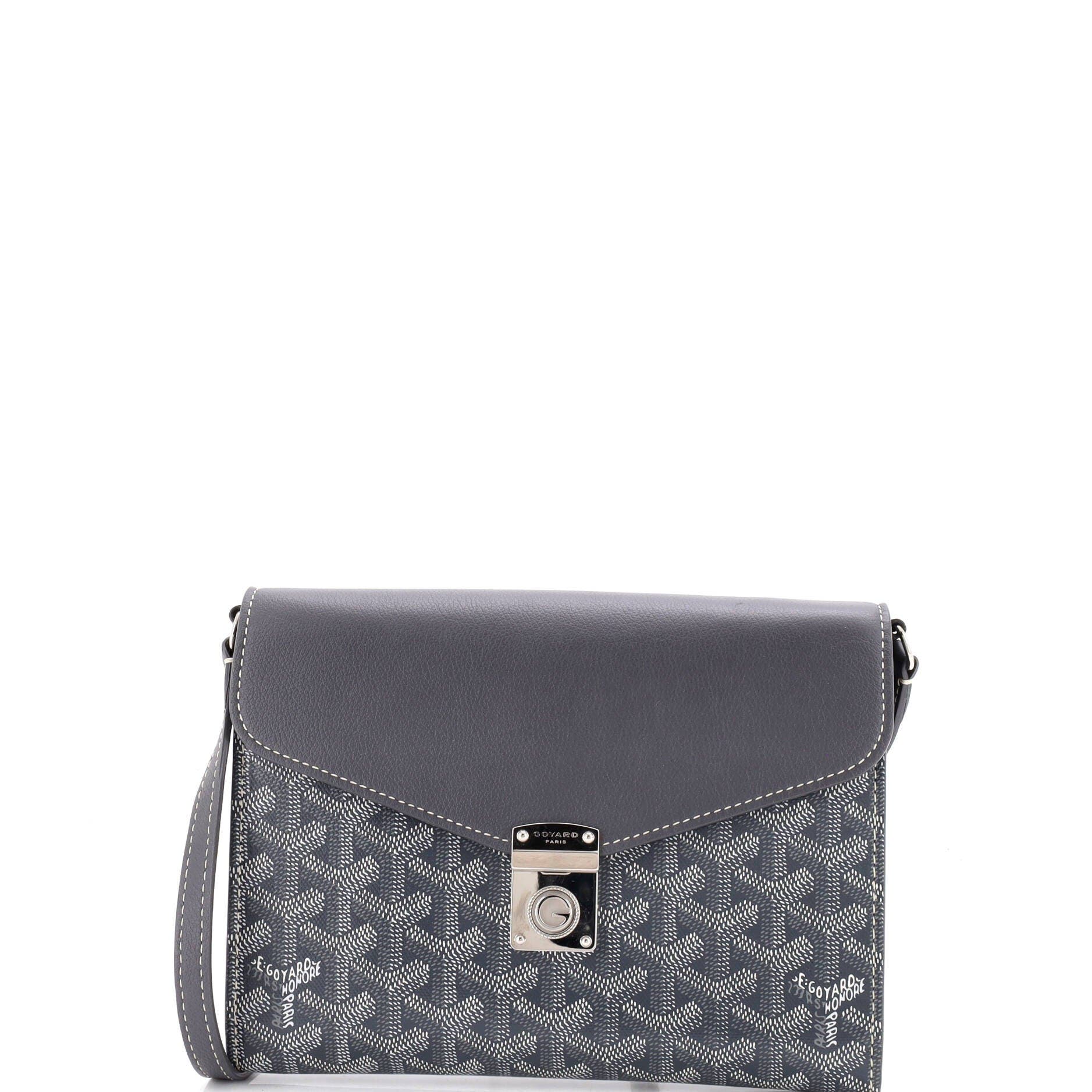 Chypre Wallet on Strap Coated Canvas with Leather, Main, color, Grey
