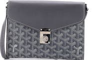 Pre-Owned Goyard Chypre Wallet on Strap Coated Canvas with Leather