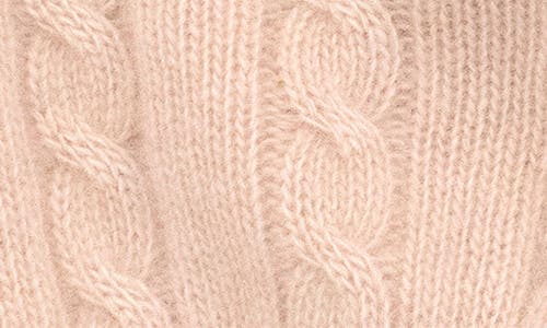 Portolano Cable Knit Cashmere Beret In Pink