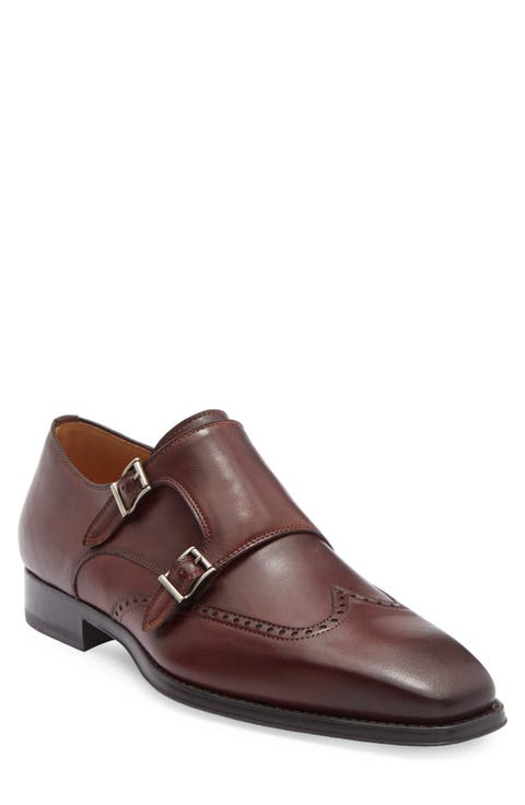 Helios Wing Double Monk Strap Shoe (Men)