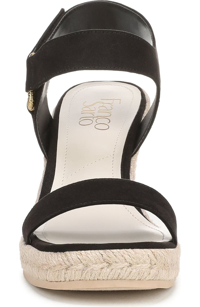 Franco Sarto Nissi Espadrille Wedge Sandal, Alternate, color, Black