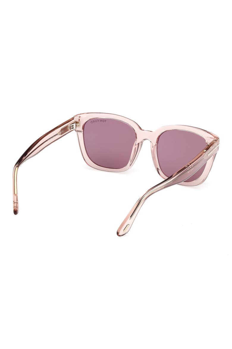 Haylay 53mm Square Sunglasses (Nordstrom Exclusive), Alternate, color, SHINY TRANSPARENT POWDER ROSE