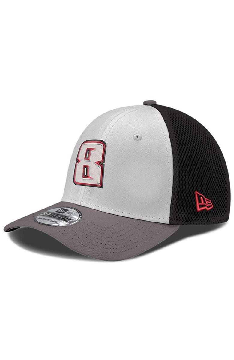 New Era Men's New Era Gray/Black Kyle Busch 39THIRTY NEO Flex Fit Hat, Main, color, Gray