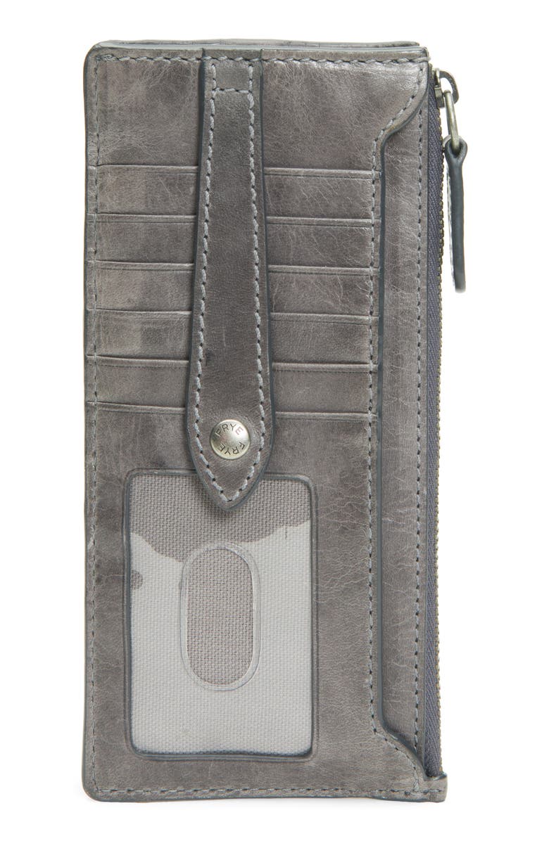 Frye Slim Leather Snap Card Wallet, Alternate, color, 