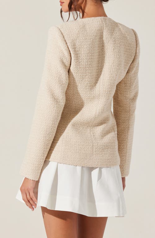 Astr The Label Lysanor Tweed Jacket In Oatmeal