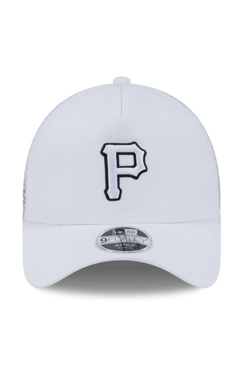 New Era Men's New Era White Pittsburgh Pirates 2026 Batting Practice Apex 9FORTY Adjustable Trucker Hat, Alternate, color, White