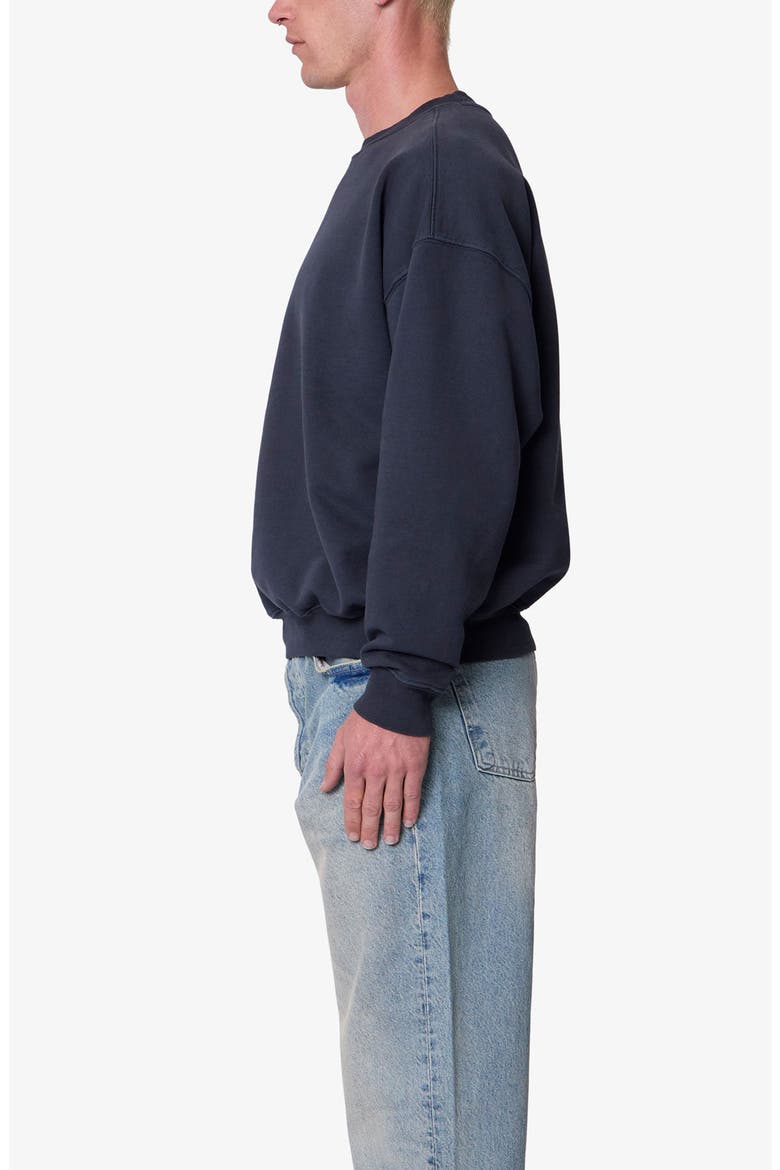 Heavyweight Basic Crewneck Sweatshirt, Alternate, color, WASHED BLACK