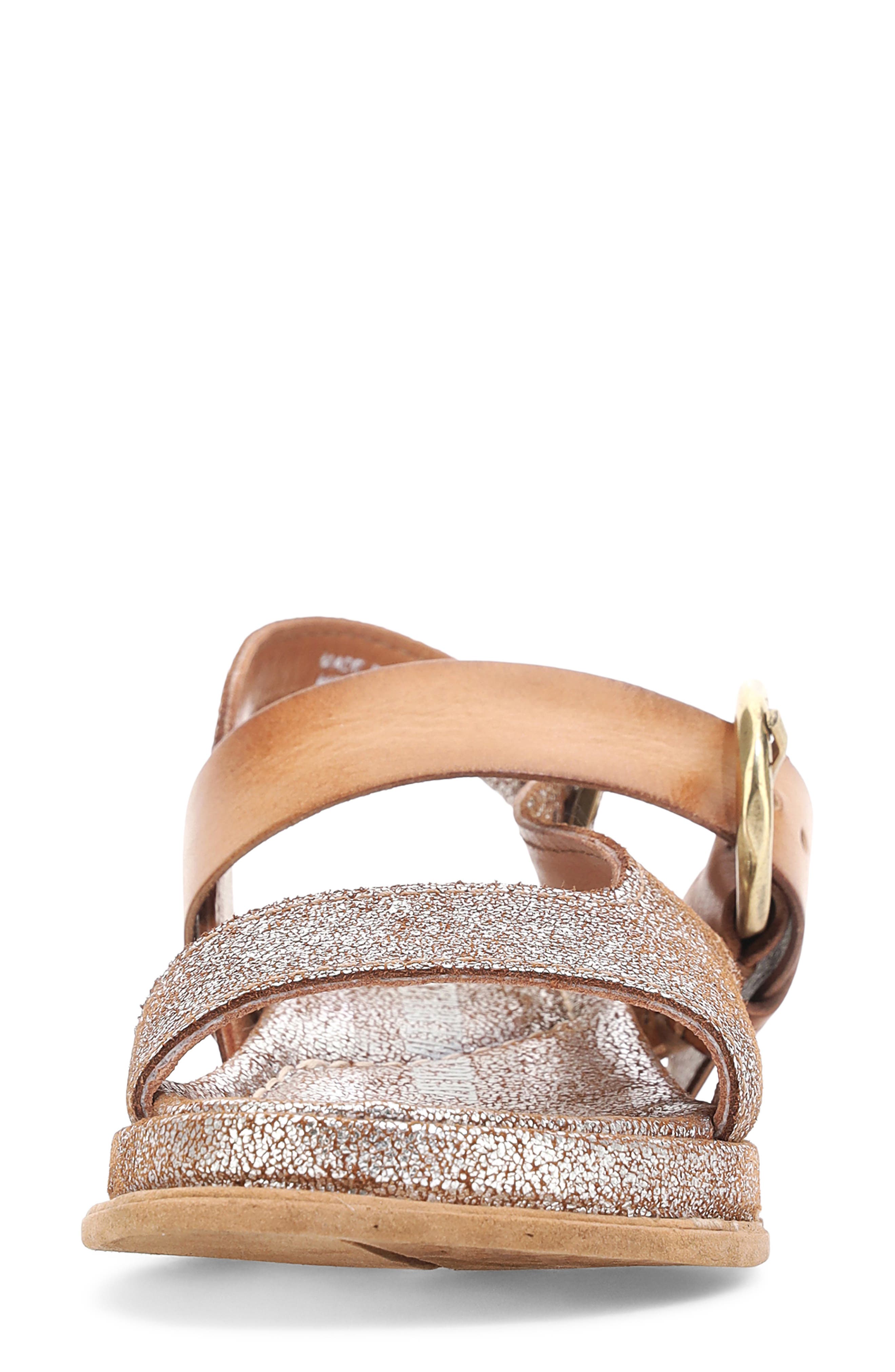 Seger Quarter Strap Sandal, Alternate, color, PLATINUM