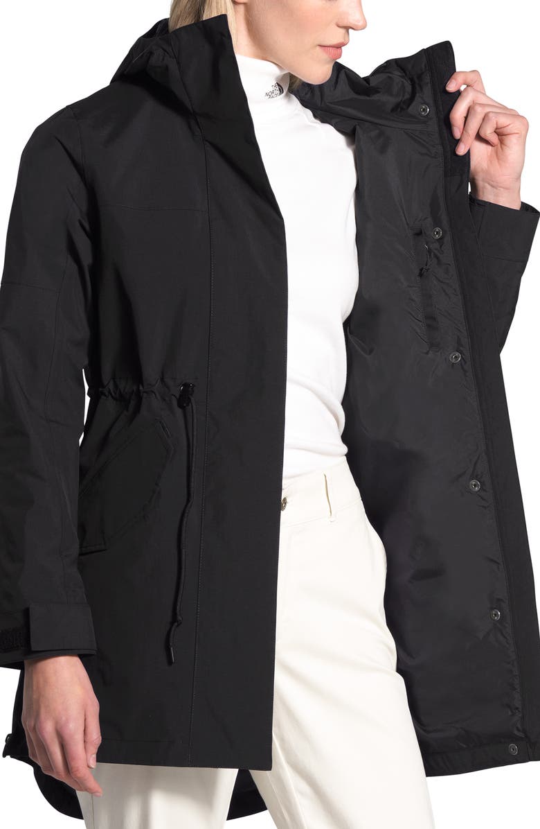 The North Face Metroview Trench Water Repellent & Windproof Rain Coat, Alternate, color, 