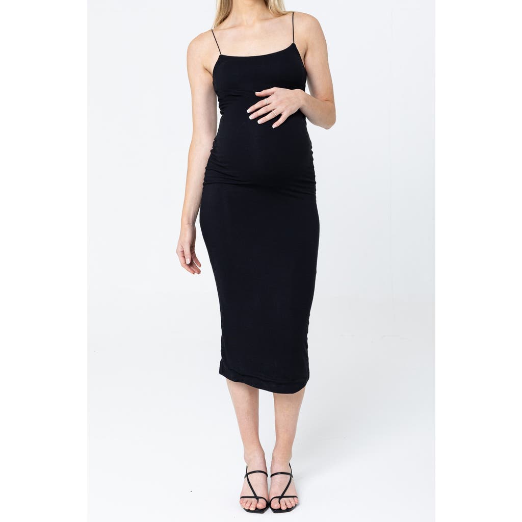 Lo+jayne The Midi Corded Straps Ribbed Dress