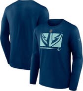 FANATICS Men's Fanatics Branded Deep Sea Blue Seattle Kraken Authentic Pro Core Collection Secondary Long Sleeve T-Shirt