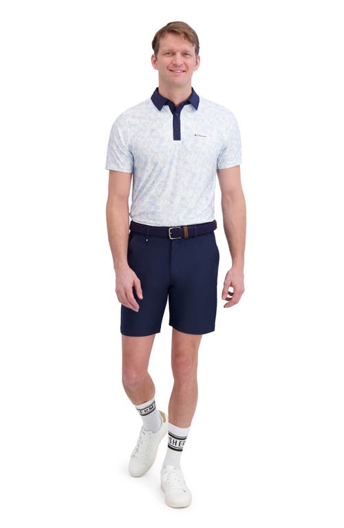 Ben Sherman Island Hopping Tech Jersey Golf Polo In Blue