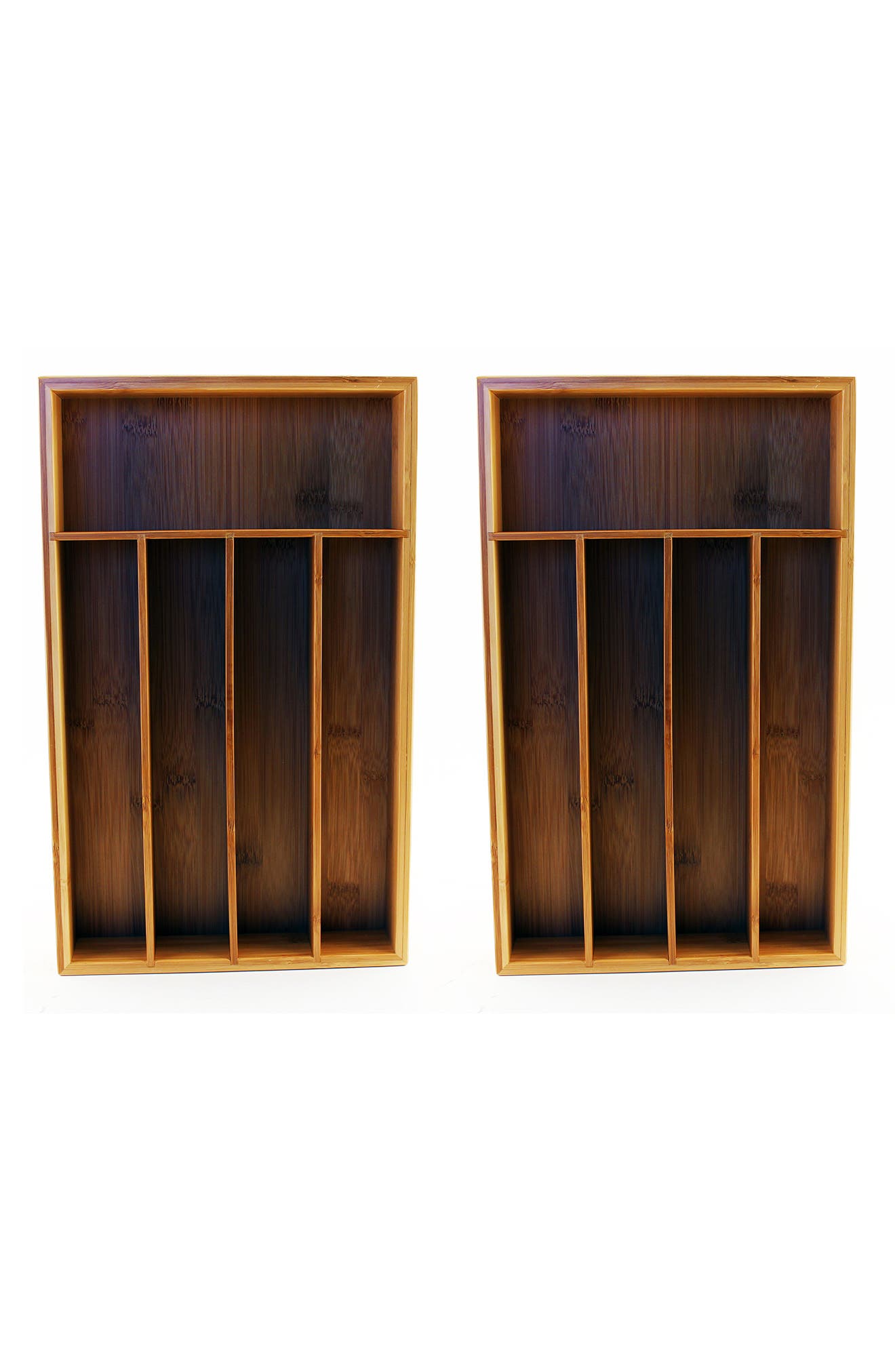 BergHOFF International 5-Slot Bamboo Flatware Organizer - Set of 2