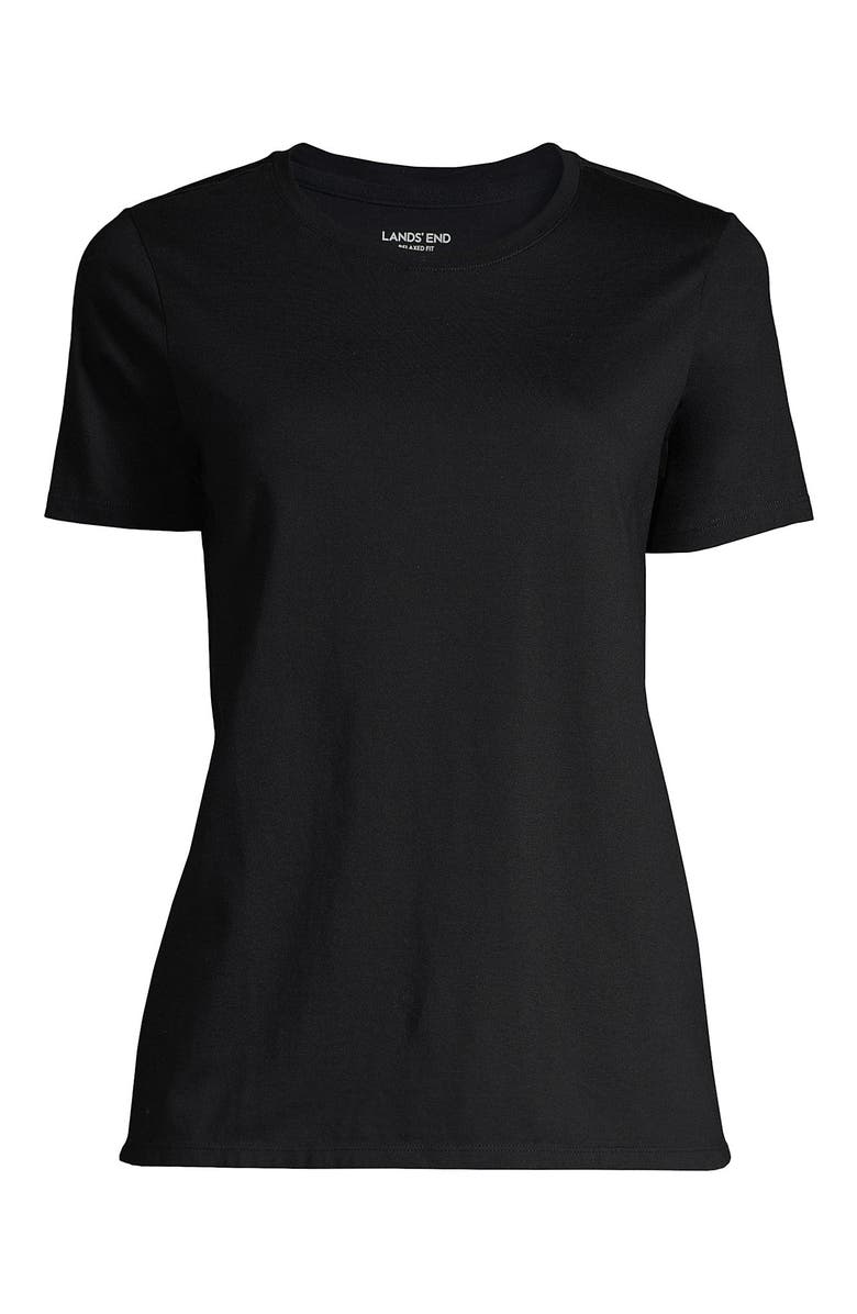 Lands' End Relaxed Supima Cotton T-Shirt, Alternate, color, Black