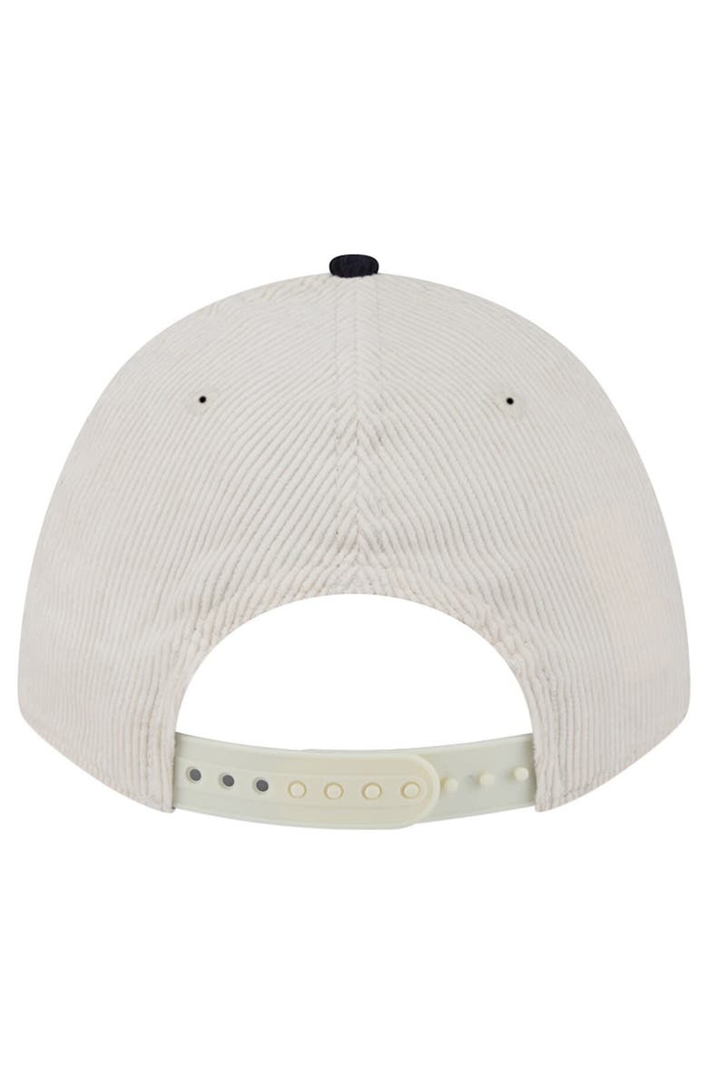 New Era Men's New Era Cream/Navy Houston Texans Two-Tone Sided Corduroy 9FORTY A-Frame Adjustable Hat, Alternate, color, Cream