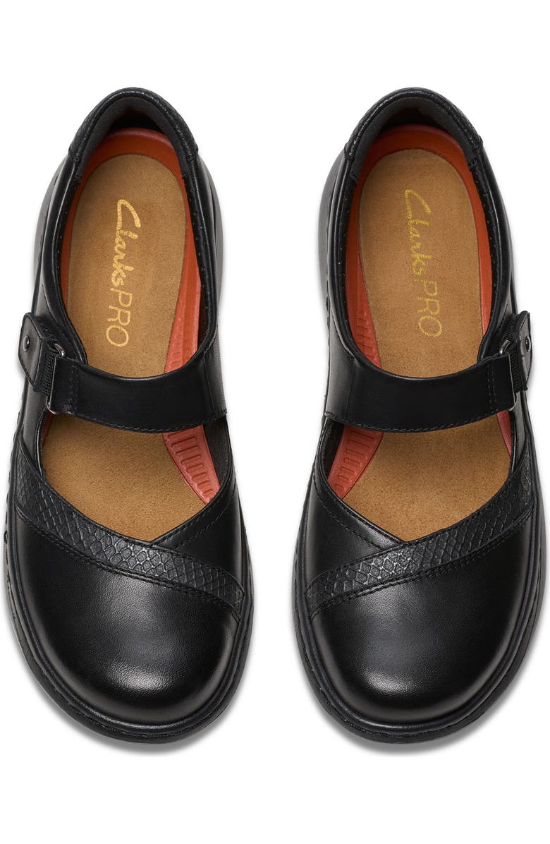Clarks<sup>®</sup> Pro Pace Mary Jane Flat, Alternate, color, Black Leather