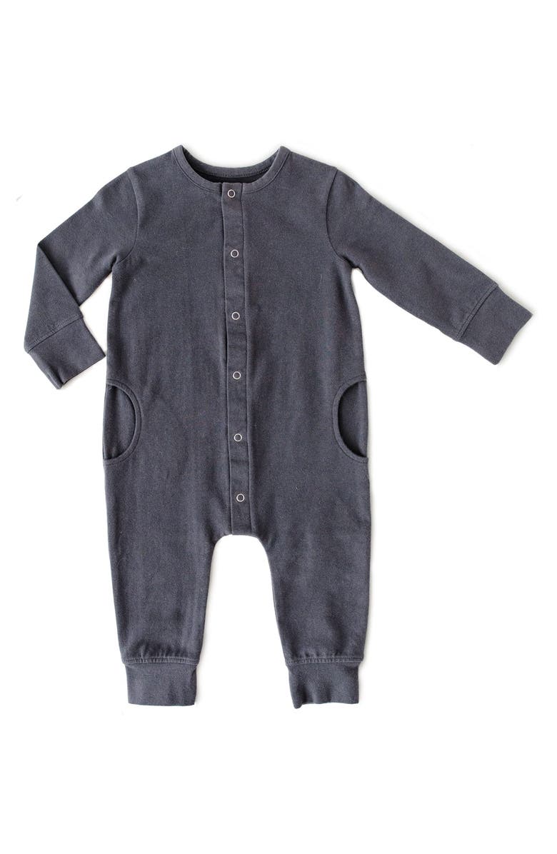 Pehr Essentials Organic Cotton Romper, Main, color, Fountain Blue