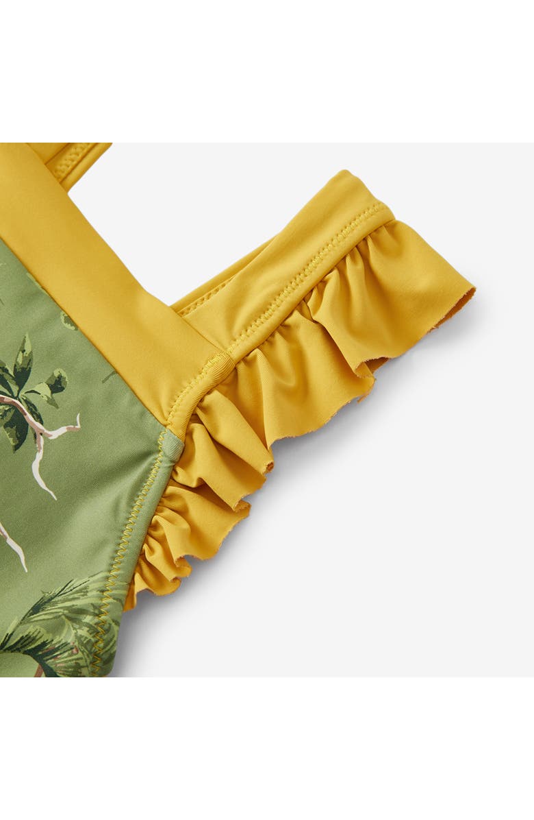 Milkbarn Ruffle Square Neck Swimsuit, Alternate, color, Toucan