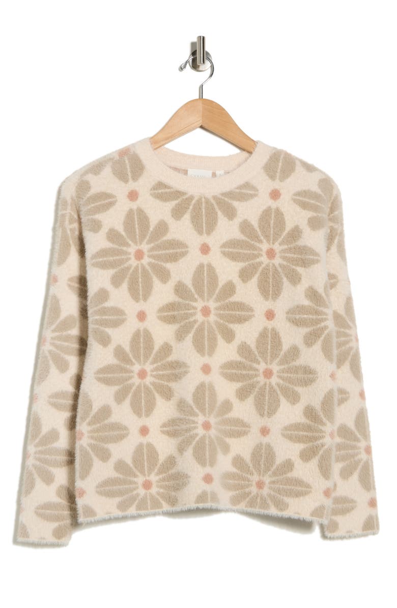 CYRUS Textured Crewneck Sweater, Alternate, color, Macchiato