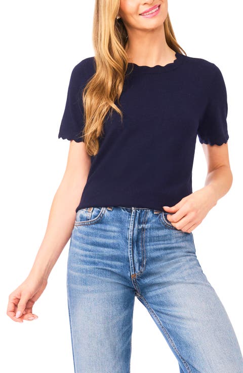 Scallop Neck Sweater