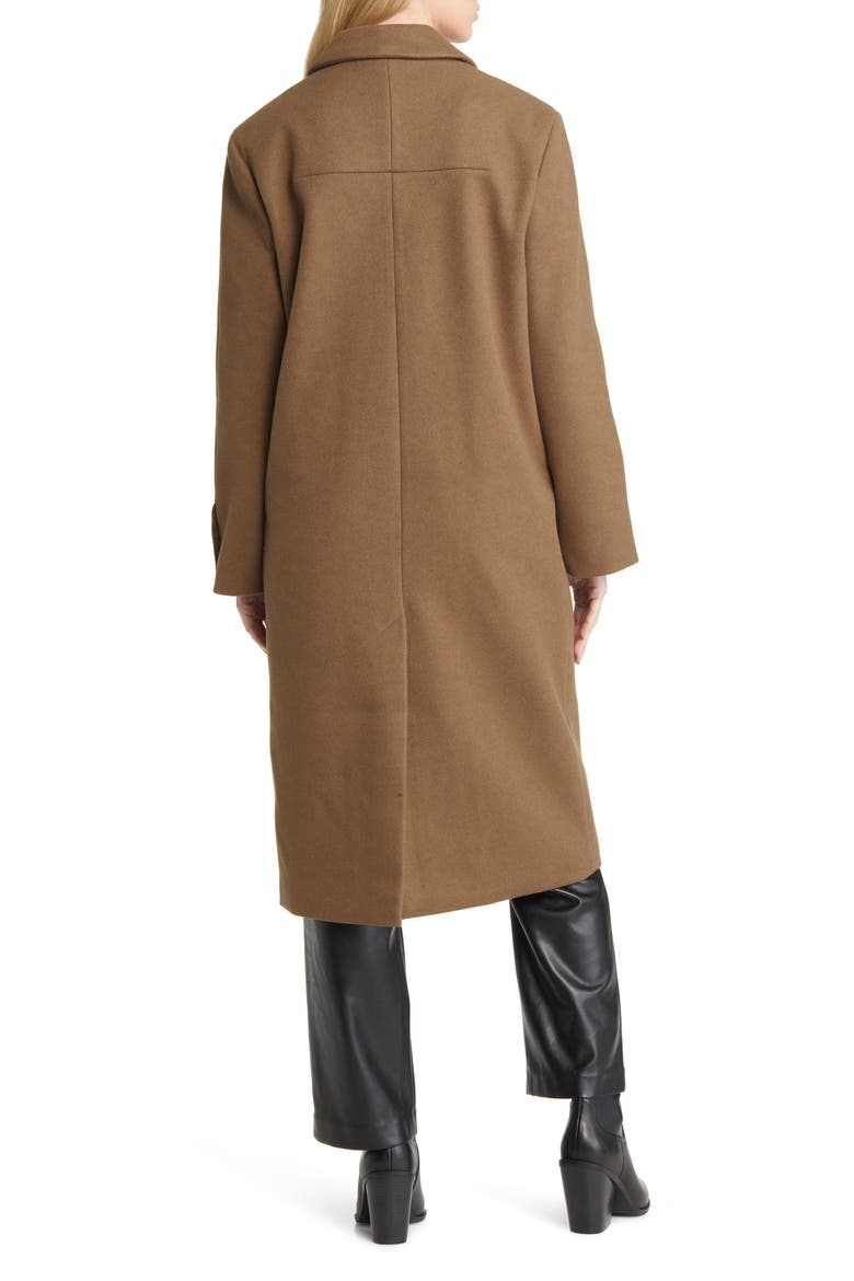Smart Double Breasted Coat, Alternate, color, BROWN
