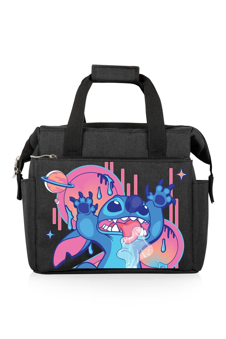 x Disney Lilo & Stitch On-The-Go Insulated Soft Lunch Bag, Main, color, BLACK