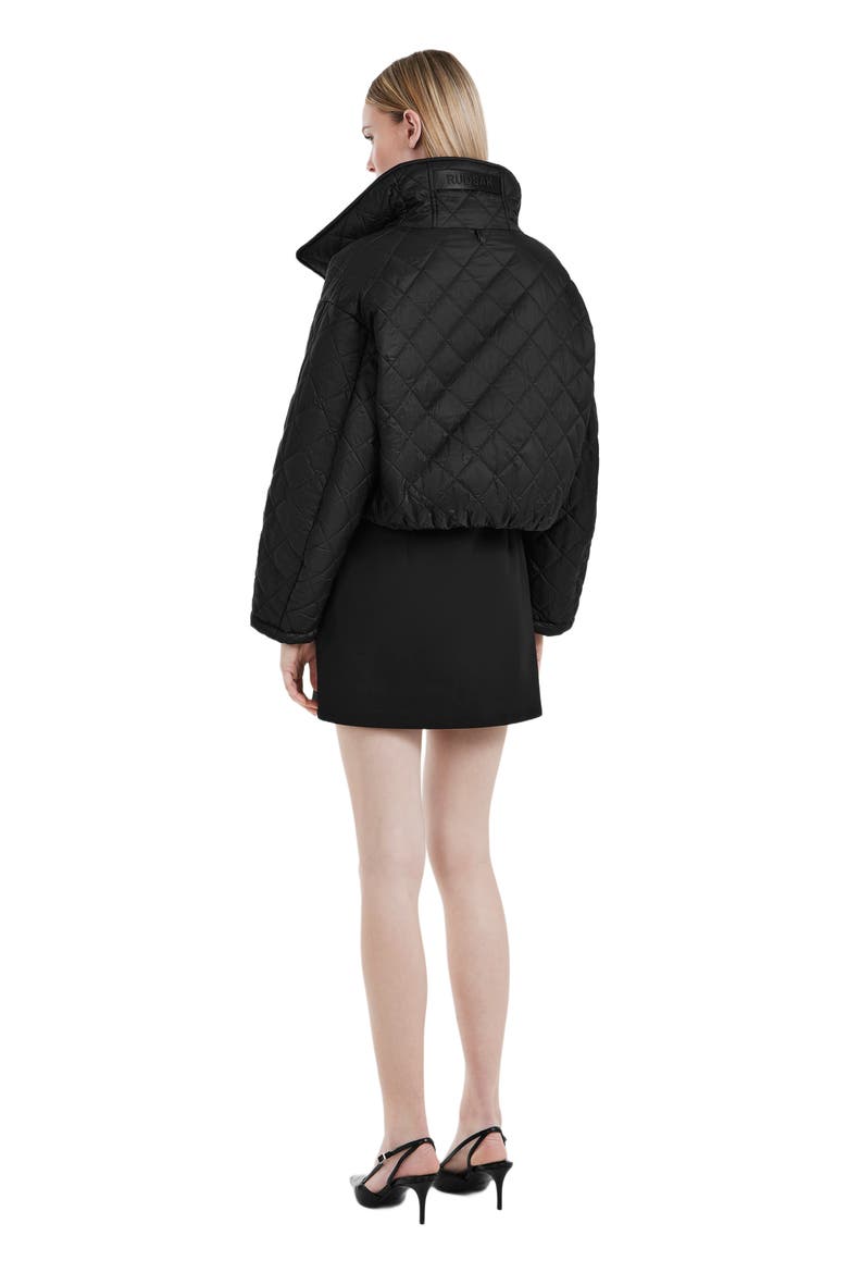KALEE WOMEN'S QUILTED SHORT COAT, Alternate, color, Black