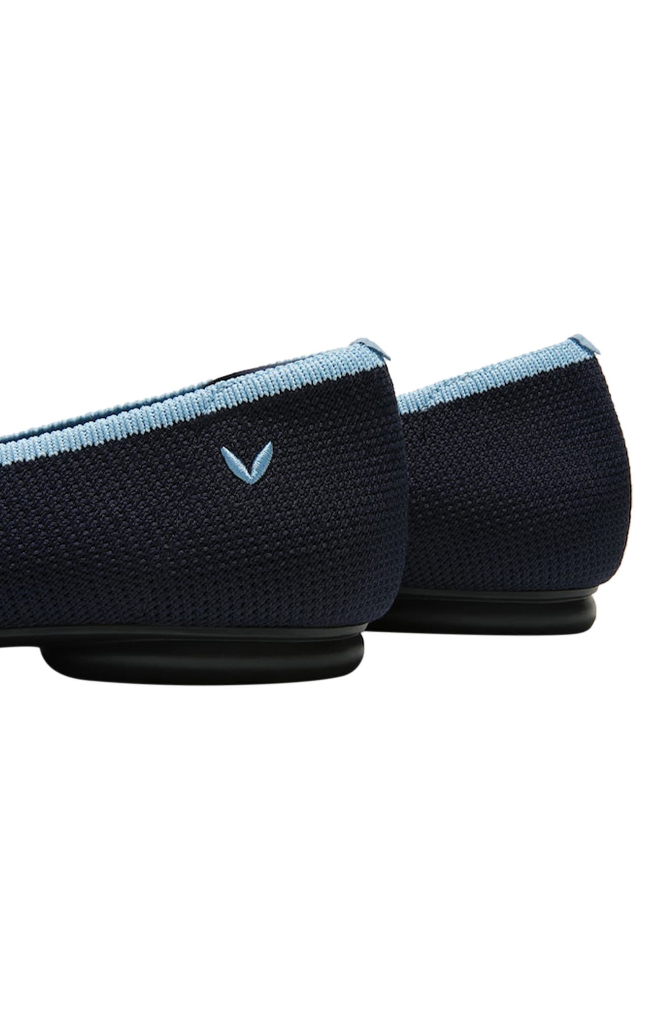 VIVAIA Almond-Toe Knotted Flats, Alternate, color, Navy Ice Blue