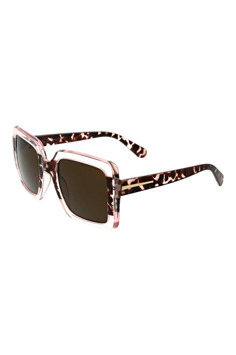 52mm Oversize Square Sunglasses, Alternate, color, BLUSH CRYSTAL